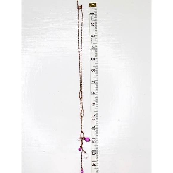 ✨4/24✨ Drop dangle necklace with purple beads - Picture 2 of 2